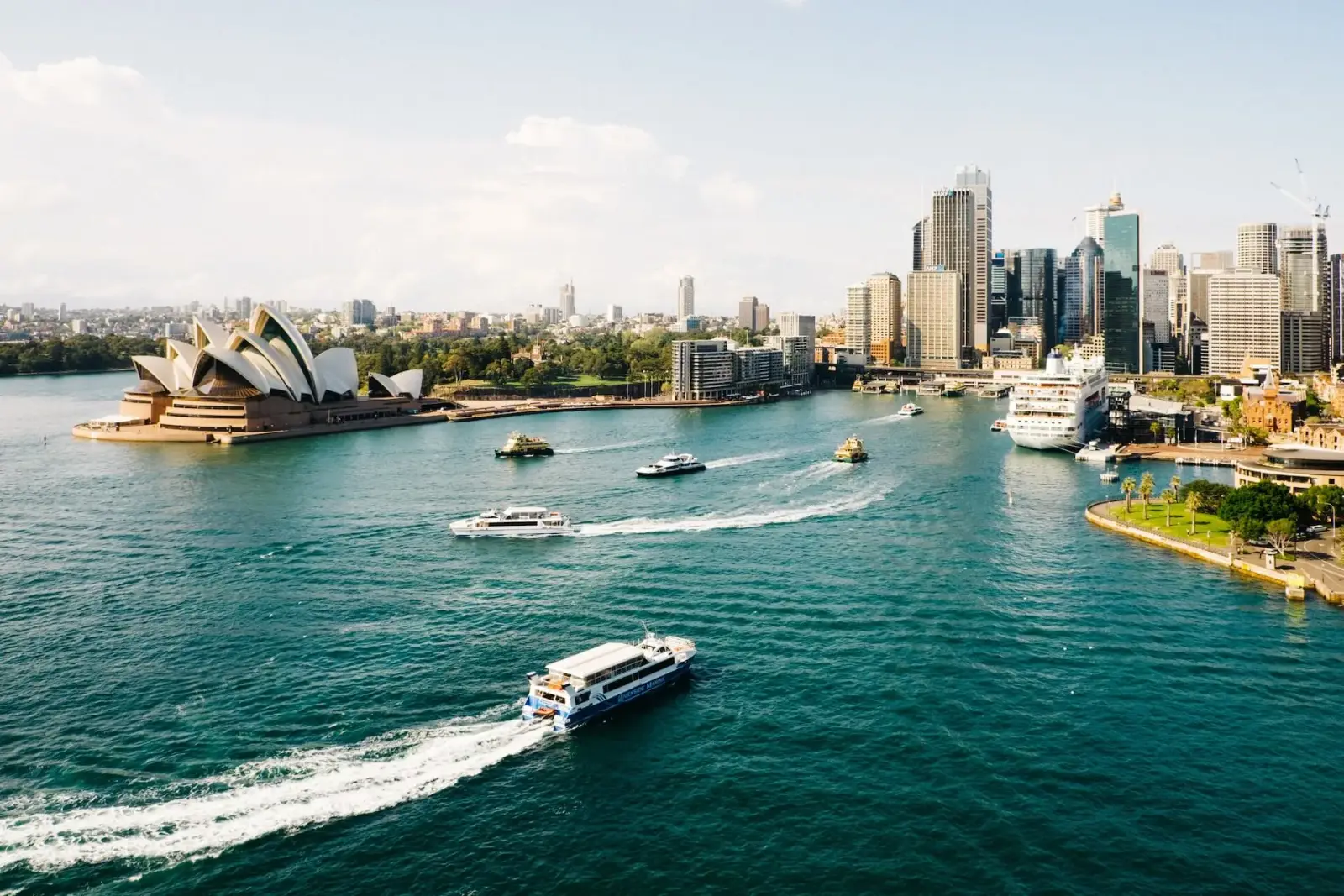 Sydney Opera House and harbour in Australia
