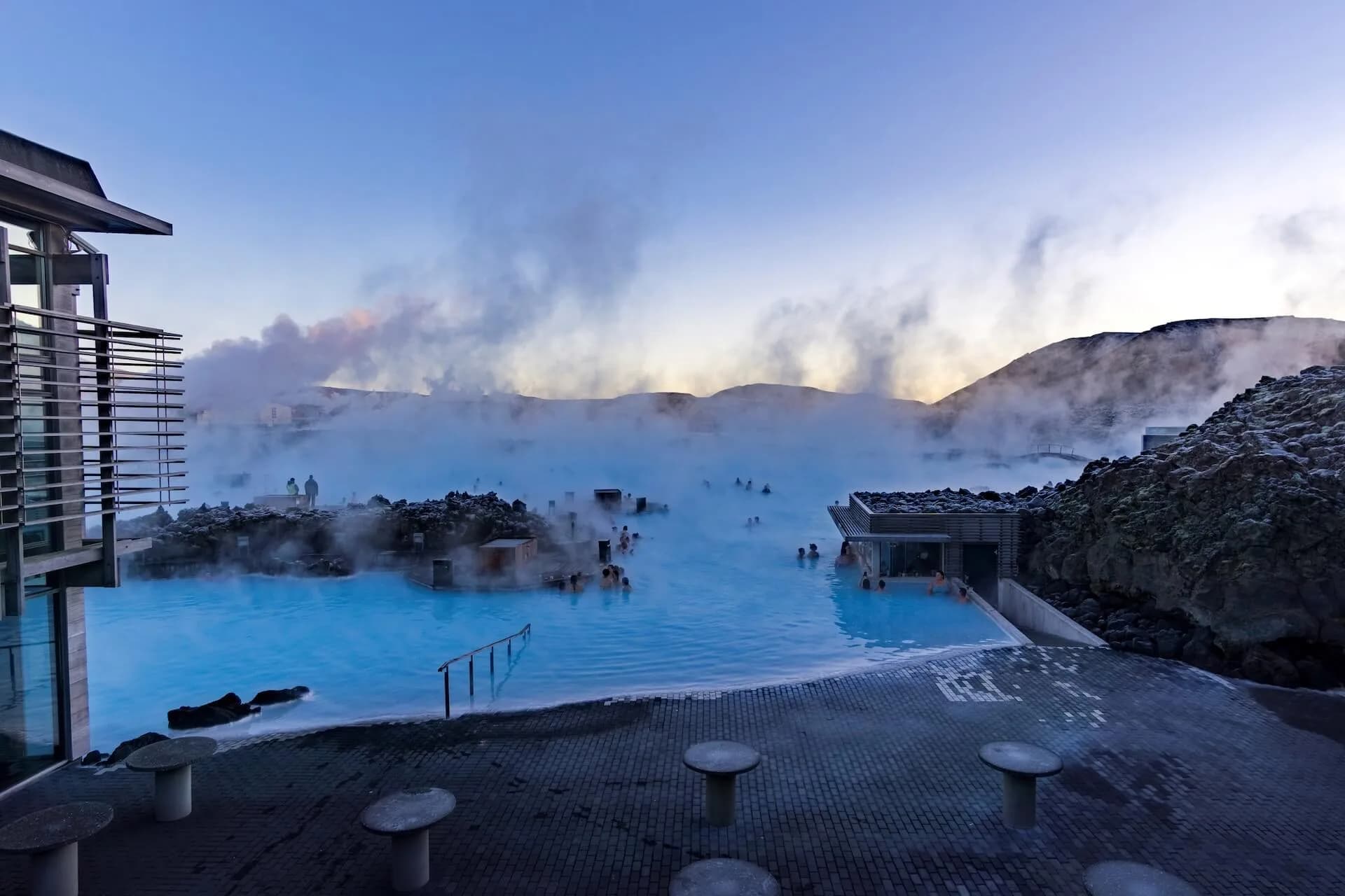 Milky blue geothermal waters of Iceland's Blue Lagoon