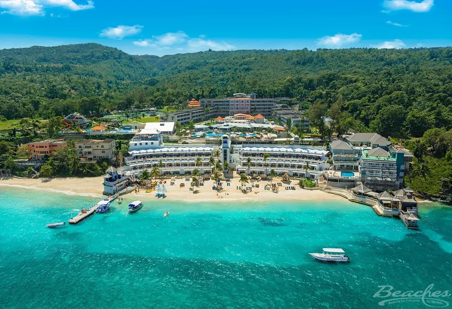 Beaches Ocho Rios resort overlooking the Caribbean Sea in Jamaica
