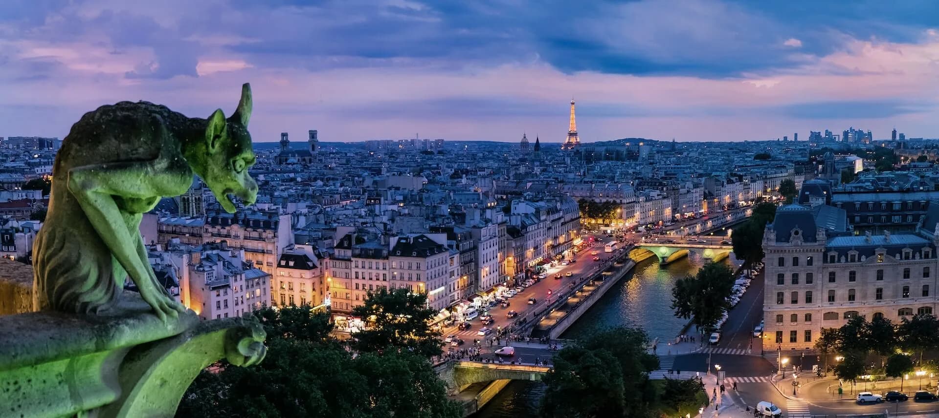 Historic European cityscape with landmark architecture