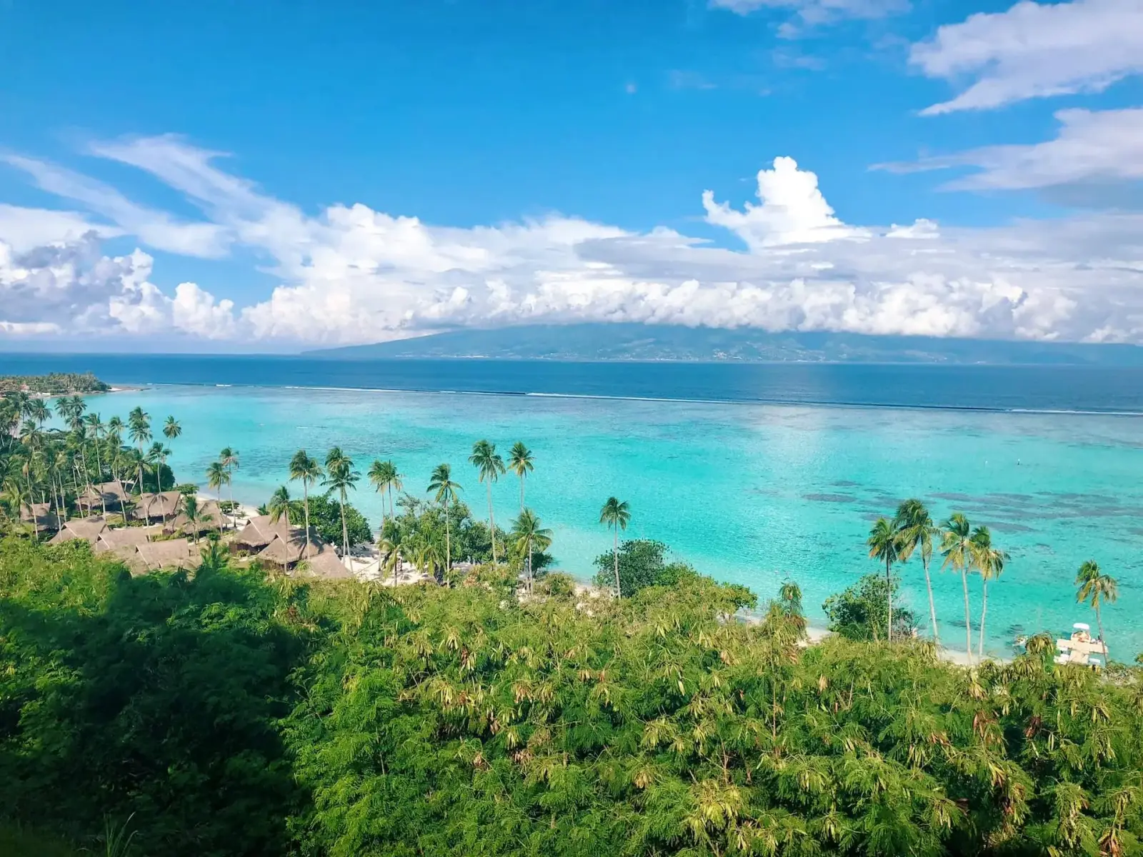 Mount Otemanu rising above Bora Bora's blue lagoon
