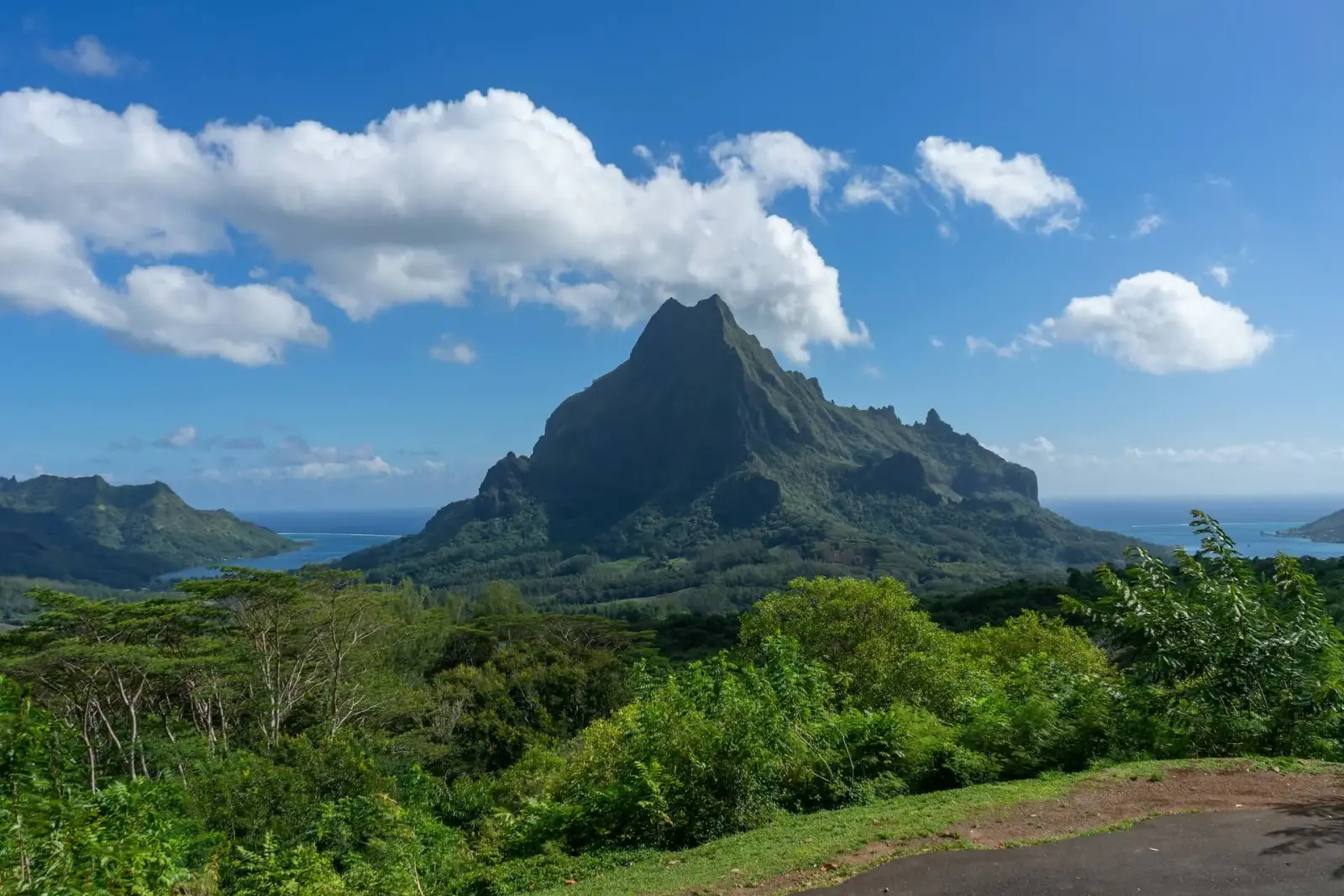 Cook's Bay and dramatic peaks of Mo'orea island