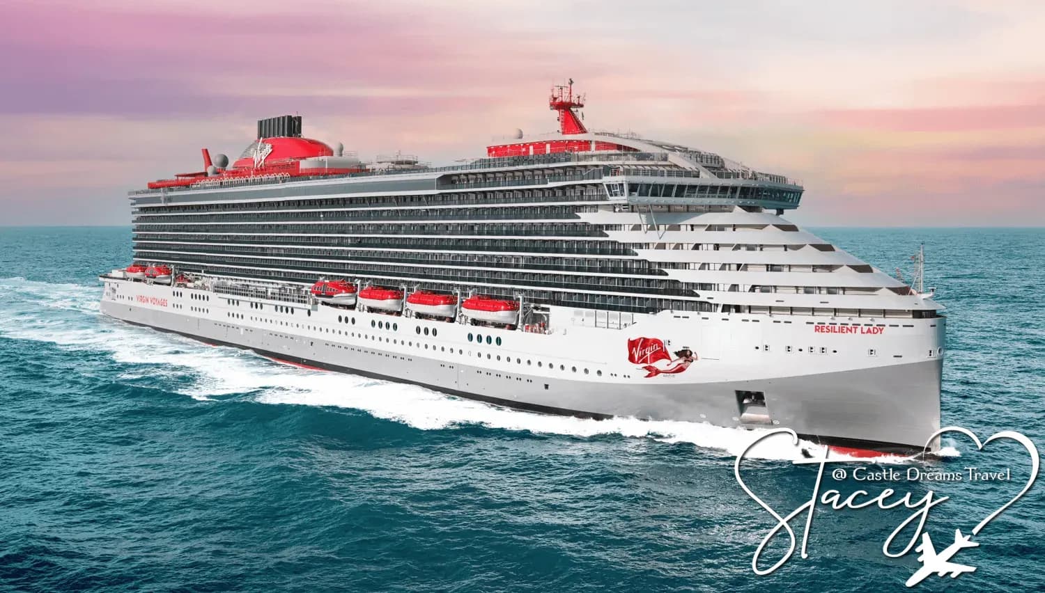 Virgin Voyages' Resilient Lady at sea