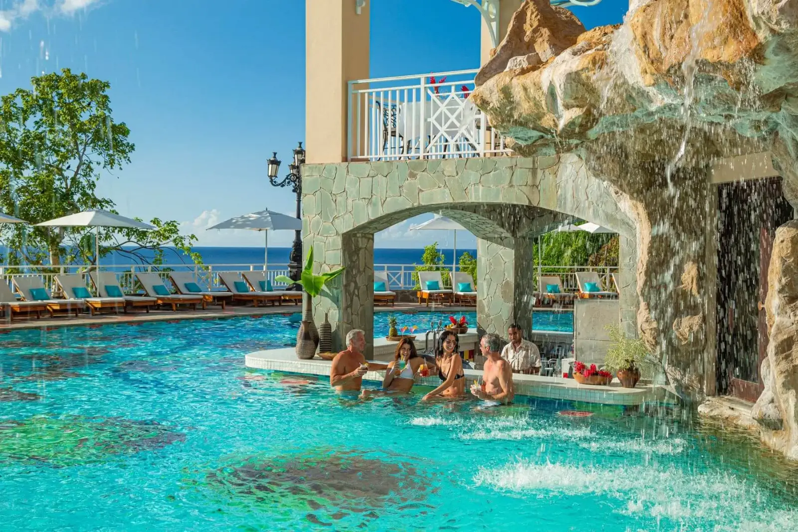 Sandals Regency La Toc Golf Resort & Spa cascading down a St. Lucia hillside