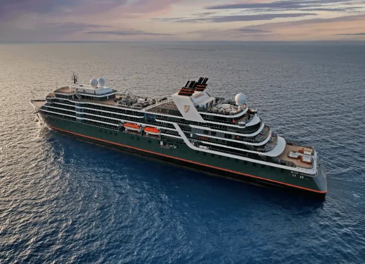 Seabourn ultra-luxury ship at sea