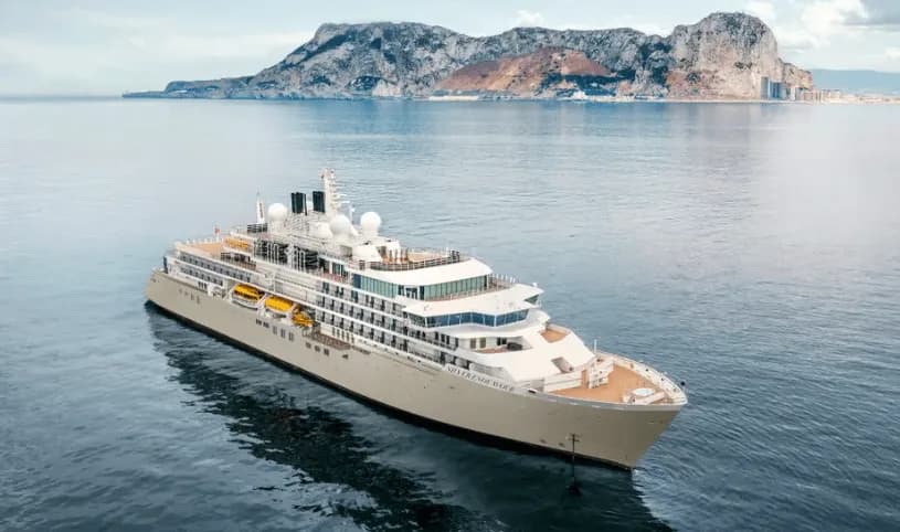 Silversea luxury cruise ship at sea