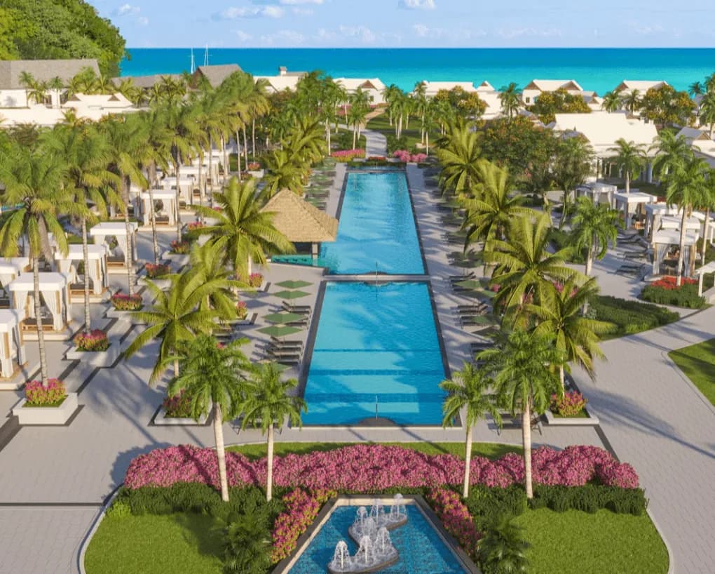 Sandals St. Vincent resort amid lush tropical gardens
