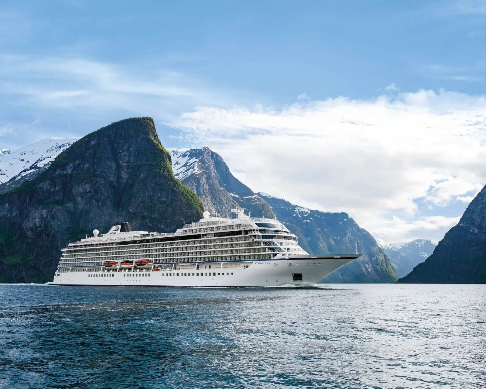 Viking ocean cruise ship at sea