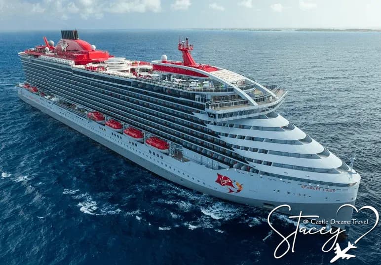 Virgin Voyages ship at sea